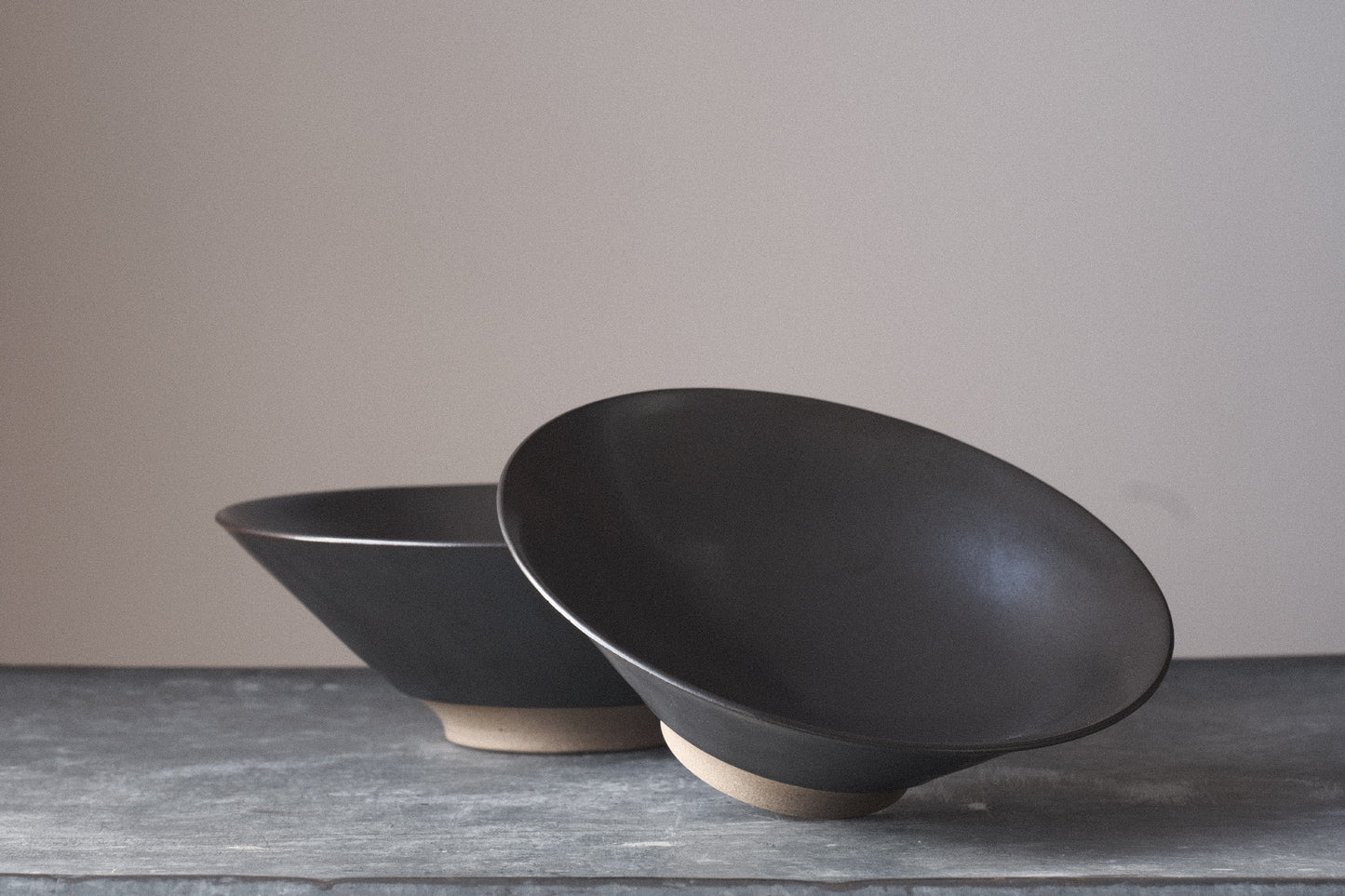 Black Shallow Bowl