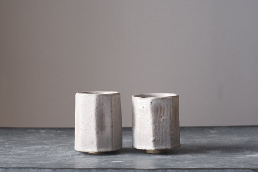 Off-white Faceted Yunomi